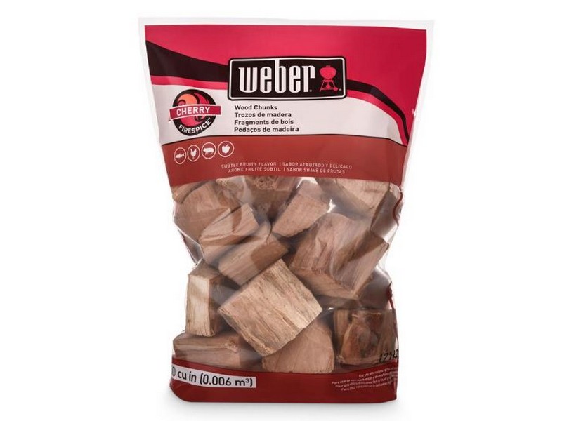 Weber Firespice Cherry All Natural Cherry Wood Smoking Chunks 350 cu in