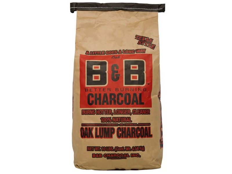 B&B Charcoal All Natural Oak Hardwood Lump Charcoal 10 lb