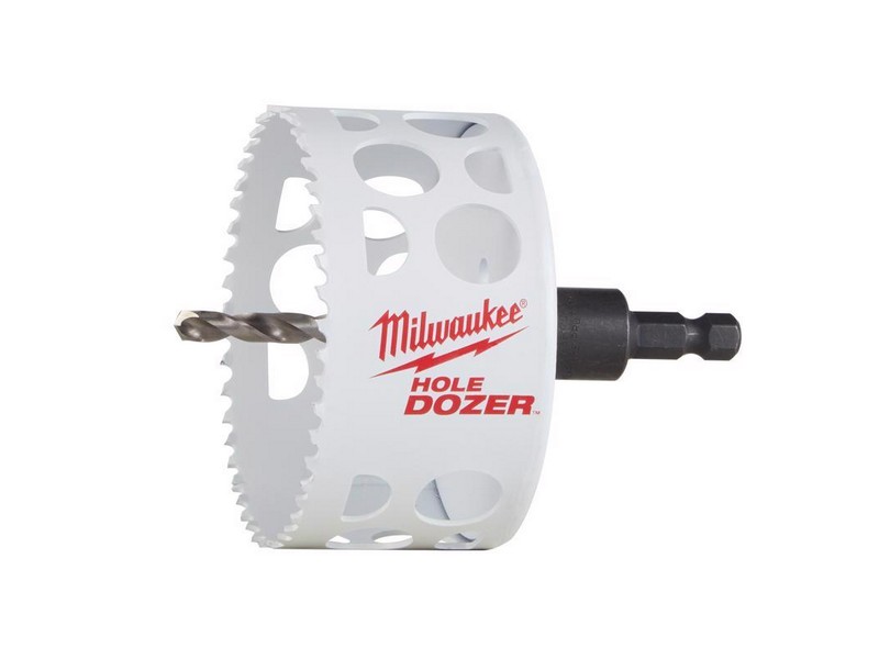 Milwaukee Hole Dozer 1/4 in. Bi-Metal Hole Saw with Arbor and Pilot Bit 1