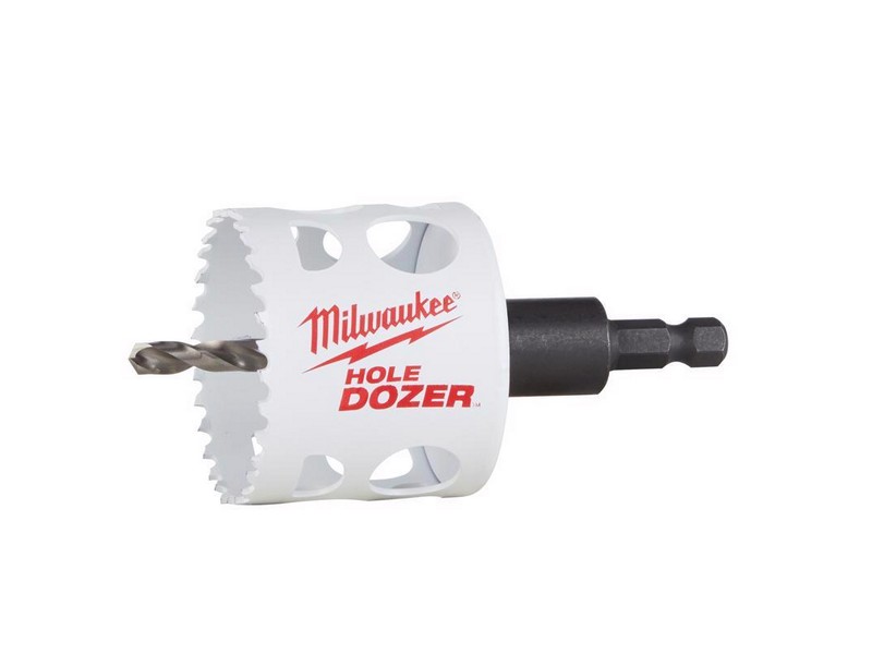 Milwaukee Hole Dozer 2-1/4 in. Bi-Metal Hole Saw with Arbor and Pilot Bit 1