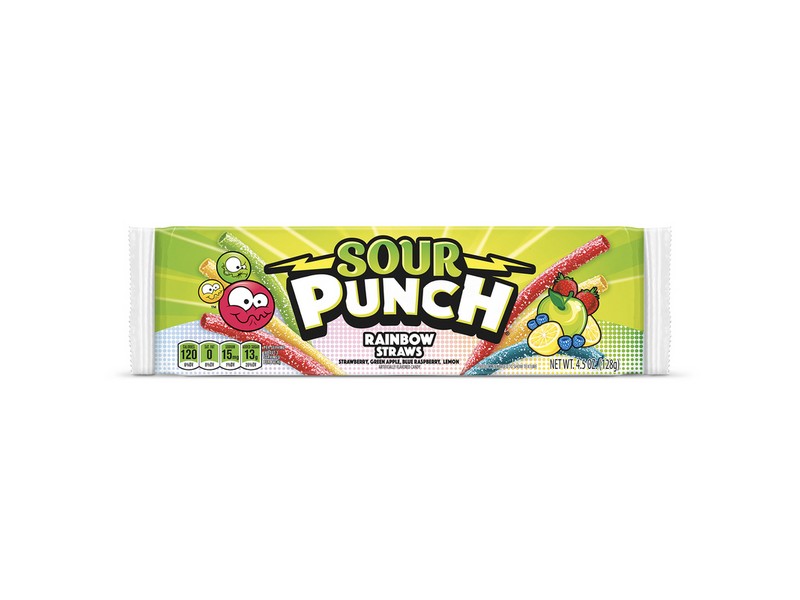 Sour Punch Rainbow Straws Candy 4.5 oz