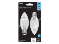 Feit White Filament B10 E26 Filament LED Bulb Daylight 40 Watt Equivalence 2