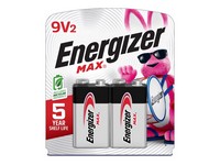 Energizer Max 9-Volt Alkaline Batteries 2 pk Carded