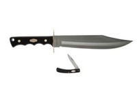 Old Timer Bowie Knife and Folding Knife Combo