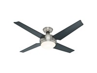 Hunter Sonic 52 in. Brushed Nickel LED Indoor Ceiling Fan