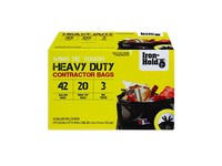 Iron-Hold 42 gal Contractor Bags Wing Ties 20 pk