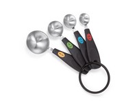 OXO Plastic/Stainless Steel Black/Silver Measuring Spoon Set