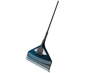 Suncast 69.75 in. 11 Tine Poly Leaf Rake Steel Handle
