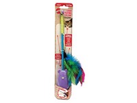 Spot Multicolored Laser & Feather Teaser Wand Pet Toy 1 pk