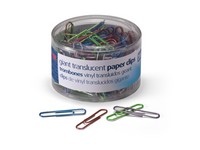 Officemate Translucent Giant Assorted Color Paper Clips 200 pk