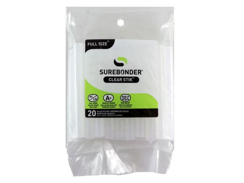 Surebonder Clear Stik 0.41 in. D X 4 in. L All Purpose Glue Sticks Clear 20