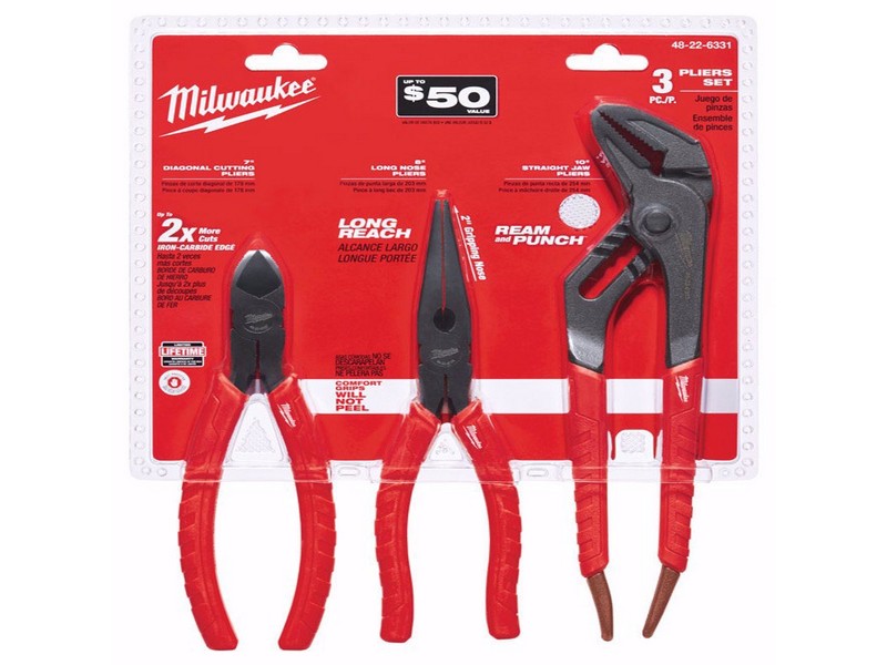 Milwaukee Torque Lock 3 pc Forged Alloy Steel Reaming Pliers Set