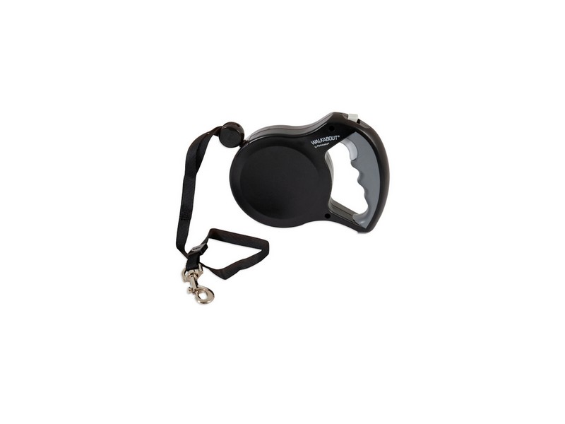 Petmate Aspen Pet Black Plastic Dog Retractable Leash Small