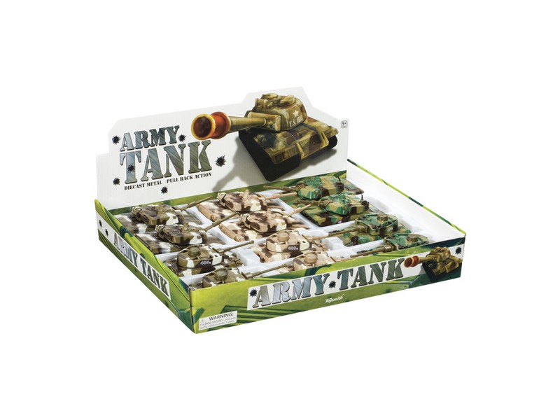 Toysmith Army Tank Toy Die Cast Metal Assorted