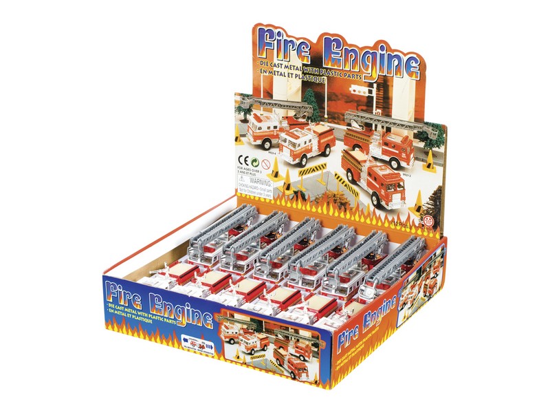 Toysmith Fire Engine Toy Die Cast Metal 12 pc