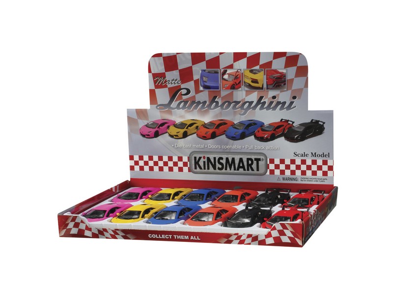 Toysmith Kinsmart Lamborghini Car Toy Die Cast Metal Assorted