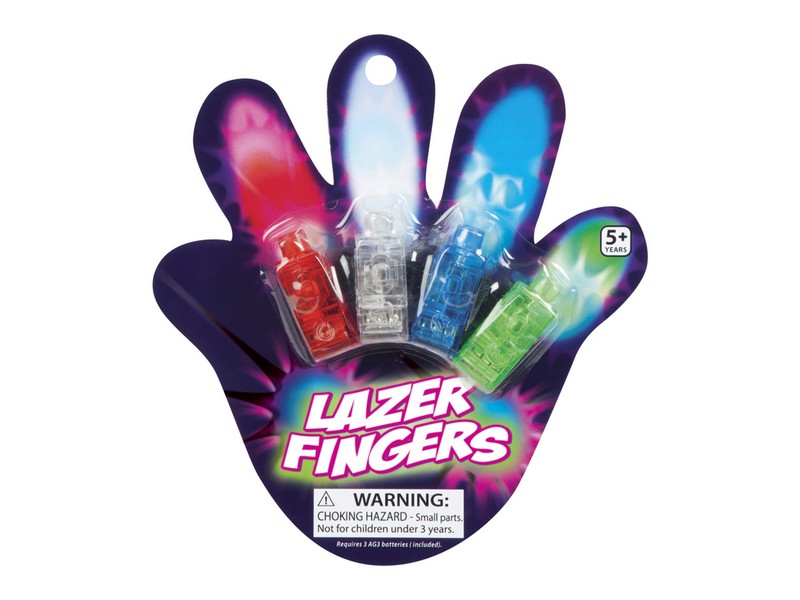 Toysmith Lazer Fingers Toy Plastic Assorted 4 pc