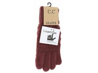 Womens Solid Cable Knit CC Gloves Monaco
