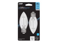 Feit White Filament B10 E26 (Medium) Filament LED Bulb Daylight 60 Watt
