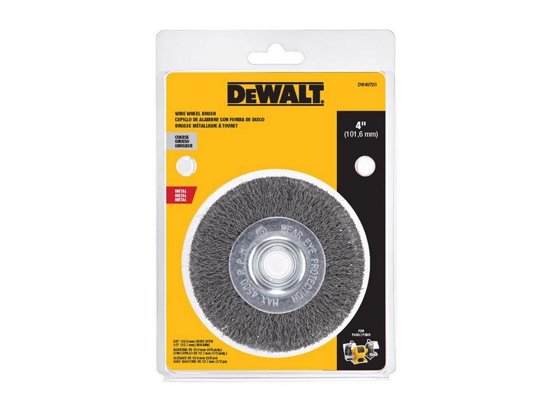 DeWalt 4 in. Coarse Crimped Wire Wheel Brush Metal 4500 rpm 1 pc