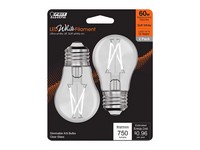 Feit White Filament E26 A15 Filament LED Bulb White 60 Watt Equivalence 2 pk