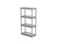 Gracious Living 48 in. H X 24 in. W X 12 in. D Plastic 4-Tier Shelving Unit