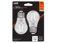 Feit White Filament A15 E26 (Medium) Filament LED Bulb Soft White 40 Watt