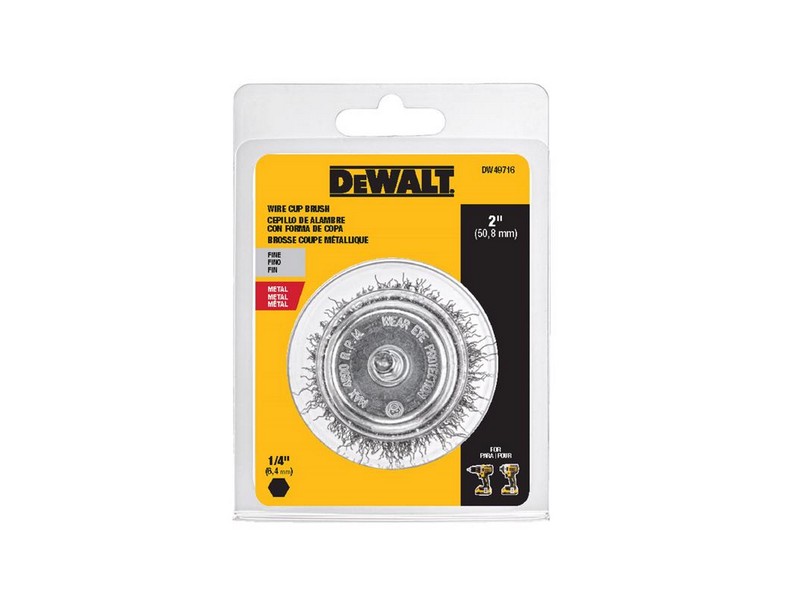 DeWalt 2 in. Fine Crimped Wire Cup Brush Metal 4500 rpm 1 pc