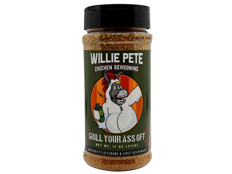 Grill Your Ass Off Willie Pete Chicken BBQ Seasoning 11 oz