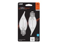 Feit White Filament BA10 E26 (Medium) Filament LED Bulb Soft White 40 Watt
