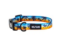 Wolfgang Multicolored Sunset palms Polyester Dog Adjustable Collar Medium