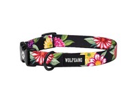 Wolfgang Multicolored DarkFloral Polyester Dog Adjustable Collar Large