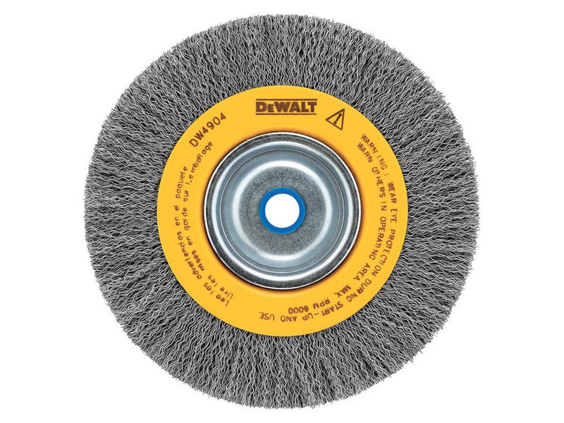 DeWalt 6 in. Crimped/Knotted Wire Wheel Brush Carbon Steel 6000 rpm 1 pc