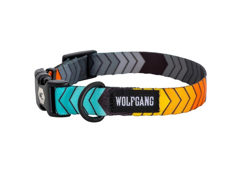 Wolfgang Multicolored Chevtech Polyester Dog Adjustable Collar Large