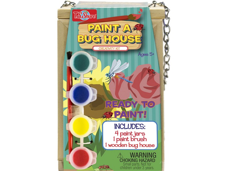 T.S. Shure Paint A Bug House Kit Wood 6 pc