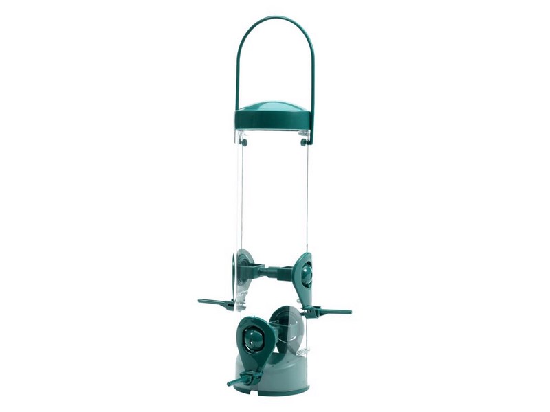 Perky Pet Finch Plastic 2 in 1 Tube Bird Feeder 4 ports