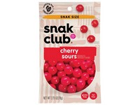 Snak Club Cherry Sours Gummi Candy 2.75 oz Bagged