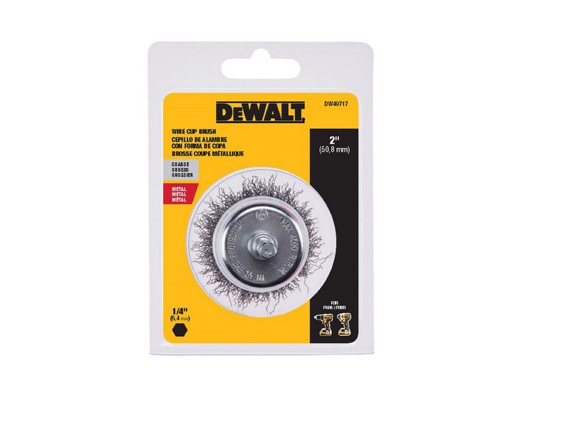 DeWalt 2 in. Coarse Crimped Wire Cup Brush Metal 4500 rpm 1 pc