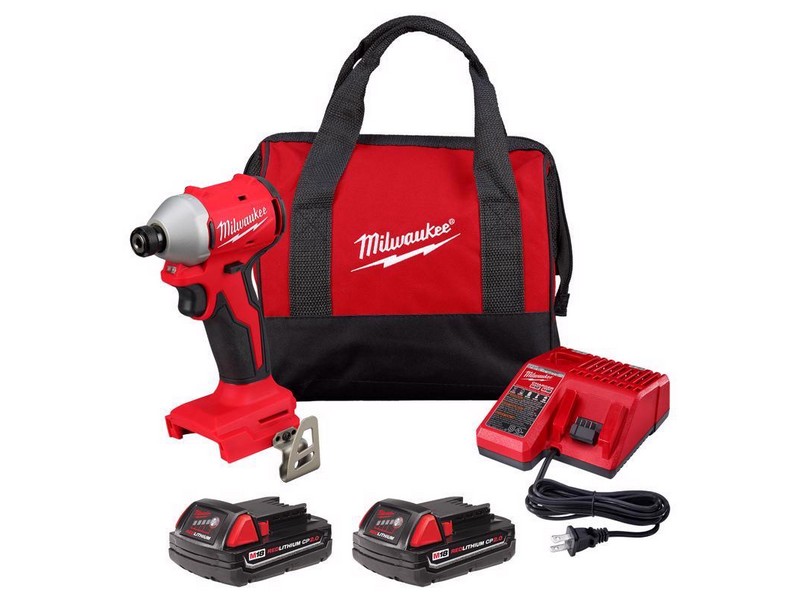Milwaukee M18 Compact Cordless Brushless 1 Tool Impact Driver Kit