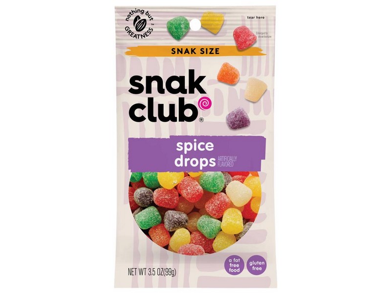 Snak Club Spice Drops Gummi Candy 3.5 oz Bagged