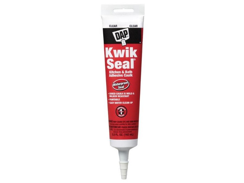 DAP Kwik Seal Clear Acrylic Latex Kitchen and Bath Adhesive Caulk 5.5 oz