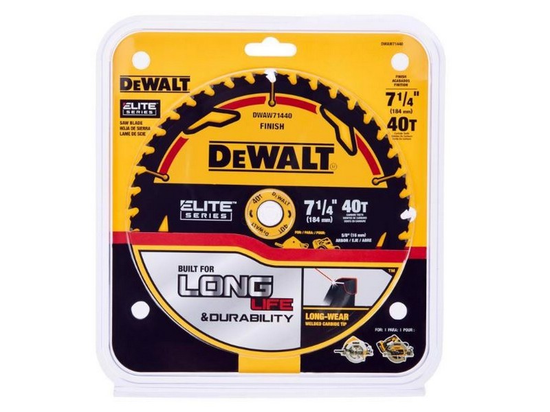 DeWalt Elite Series 7-1/4 in. D X 5/8 in. S Carbide Tipped Circular Saw Blade 40 teeth 1 pk
