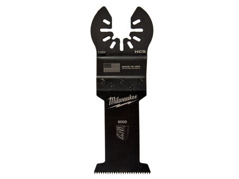 Milwaukee 1-3/8 in. L X 1-3/8 in. W High Carbon Steel Open-Lok Oscillating Blade Wood 3 pk