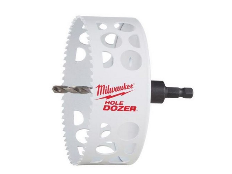 Milwaukee Hole Dozer 4-1/2 in. Bi-Metal Hole Saw with Arbor and Pilot Bit 1
