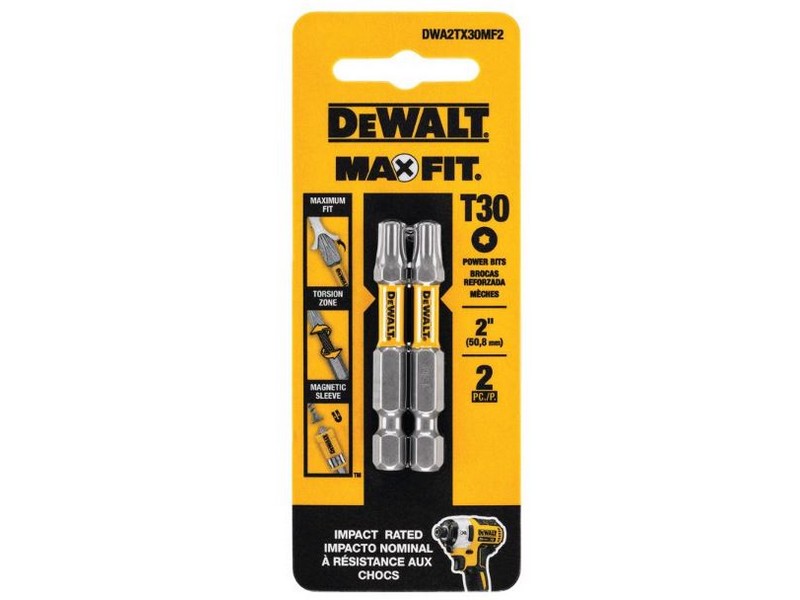 DeWalt Max Fit Torx #30 X 2 in. L Screwdriver Bit Set Steel 2 pk
