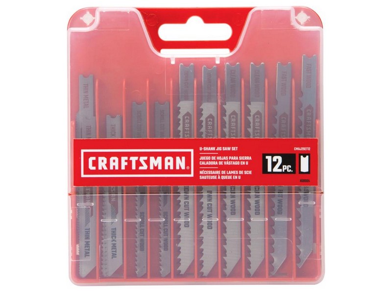 Craftsman High Carbon Steel U-Shank Jig Saw Blade Set 12 pc