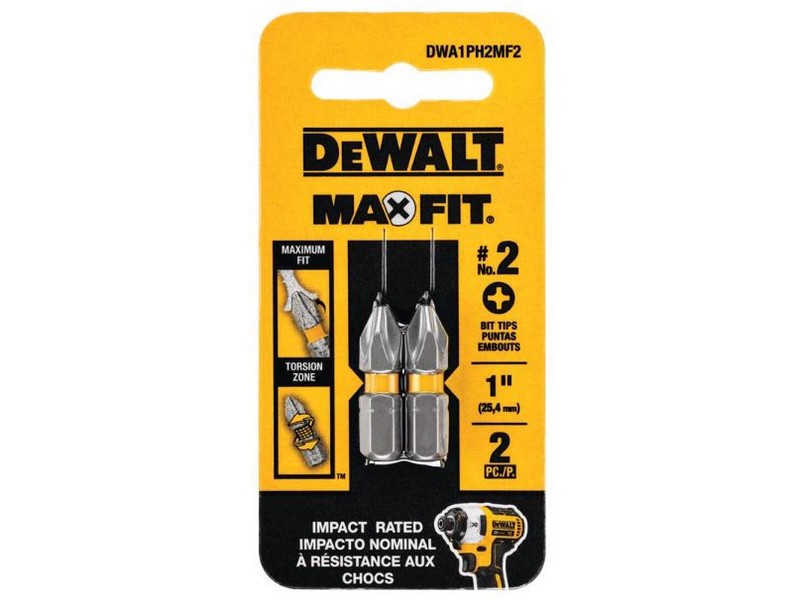 DeWalt Max Fit Phillips #2 X 1 in. L Screwdriver Bit Set Steel 2 pk