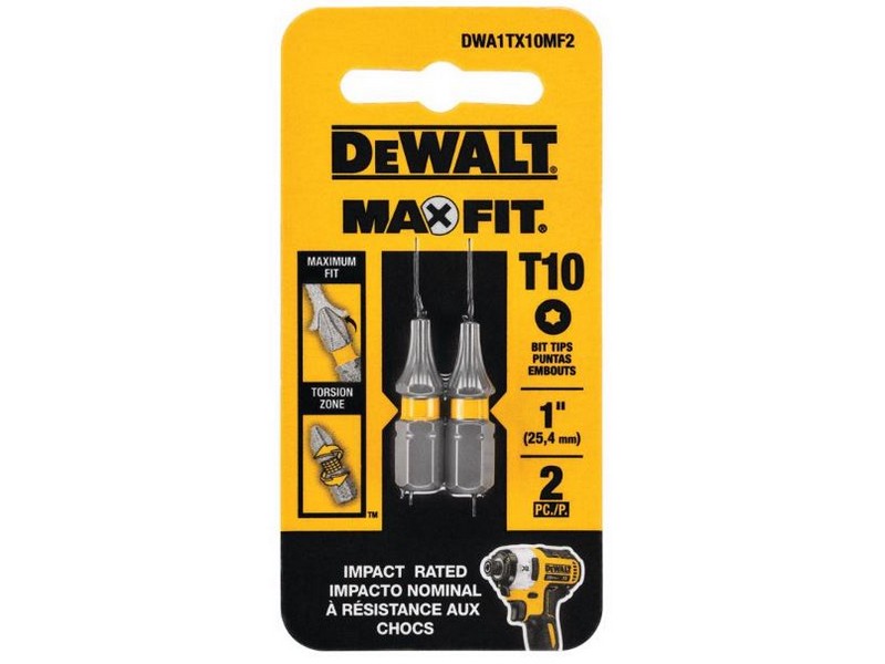 DeWalt Max Fit Torx #10 X 1 in. L Screwdriver Bit Set Steel 2 pk