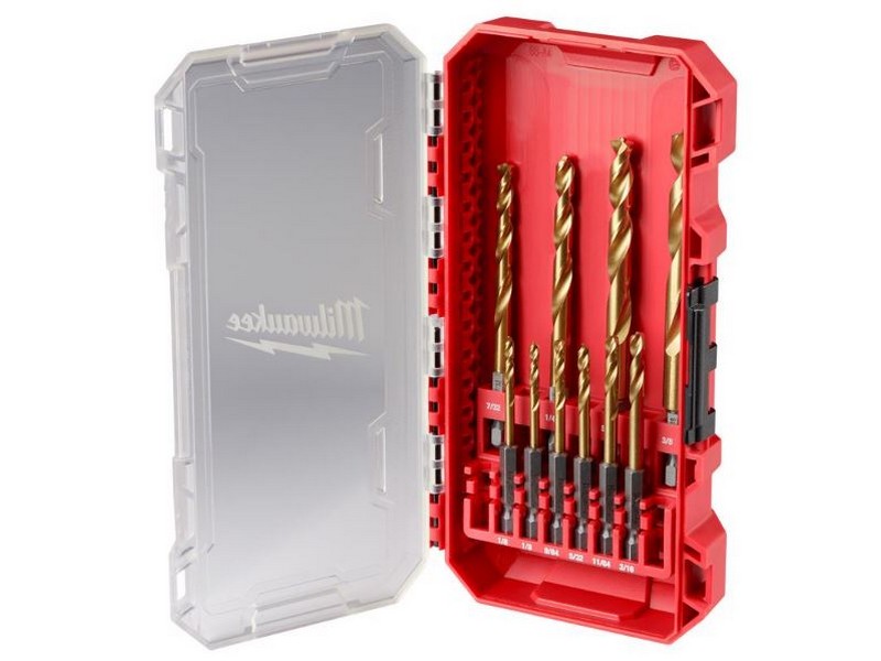 Milwaukee Shockwave Titanium Impact Rated Drill Bit Set Hex Shank 10 pc