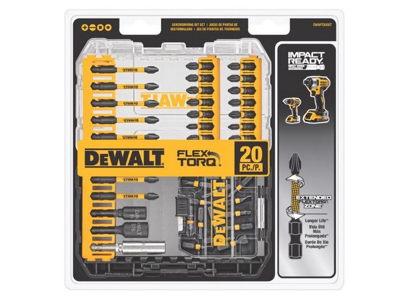 DeWalt FlexTorq Assorted Screwdriving Bit Set 20 pc